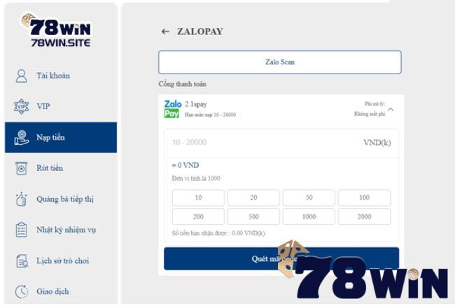 Nạp tiền tại 78Win chuẩn nhất cho người chơi mới tham gia 4 Điều kiện nạp tiền tại 78Win